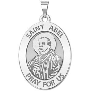Saint Abel Religious Medal   Oval  EXCLUSIVE 