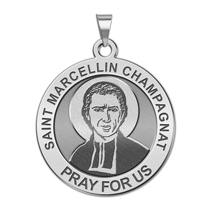 Saint Marcellin Champagnat Round Religious Medal  EXCLUSIVE 