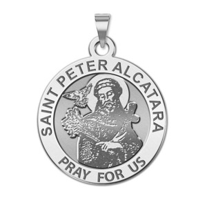Saint Peter Alcatara Round Religious Medal