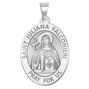 Saint Juliana Falconieri Religious Medal   EXCLUSIVE 