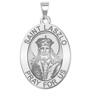 Saint Laszlo Oval Religious Medal   EXCLUSIVE 