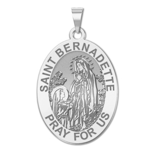Saint Bernadette Oval Religious Medal   EXCLUSIVE 