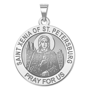 Saint Xenia of St  Petersburg Round Religious Medal   EXCLUSIVE 