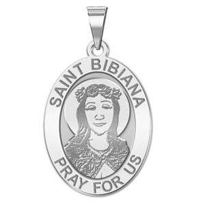 Saint Bibiana Medal   Oval  EXCLUSIVE 