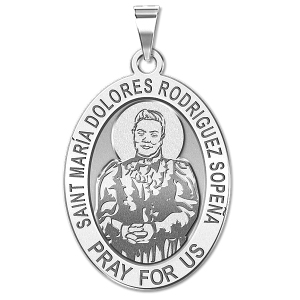 Saint Maria Dolores Rodriguez Sopena   Oval Religious Medal   EXCLUSIVE 