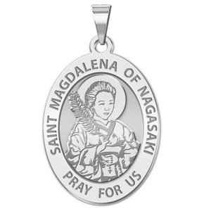Saint Magdalena of Nagasaki Religious Medal   Oval  EXCLUSIVE 