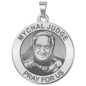 Mychal Judge Round Religious Medal   EXCLUSIVE 
