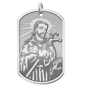 Saint Francis of Assisi Dog tag Religious Medal  EXCLUSIVE 