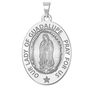 Our Lady of Guadalupe Religious Medal  OVAL  EXCLUSIVE 