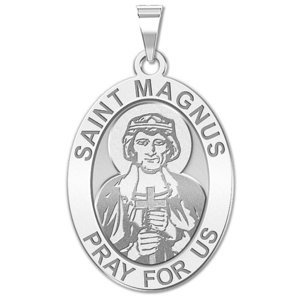 Saint Magnus OVAL Religious Medal   EXCLUSIVE 
