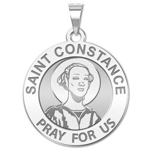 Saint Constance Round Religious Medal    EXCLUSIVE 