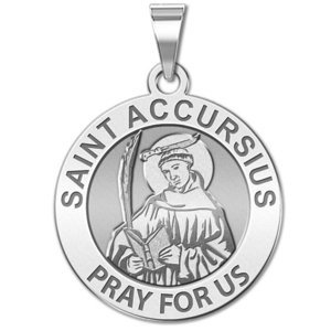 Saint Accursius Round Religious Medal    EXCLUSIVE 