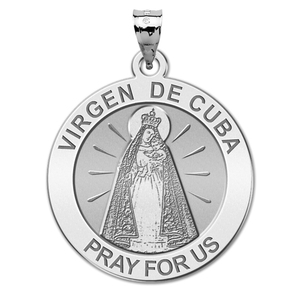 Virgen de Cuba Round Religious Medal   EXCLUSIVE 