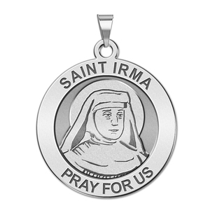 Saint Irma Round Religious Medal  EXCLUSIVE 