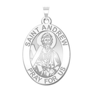 Saint Andrew Oval Religious Medal  EXCLUSIVE 