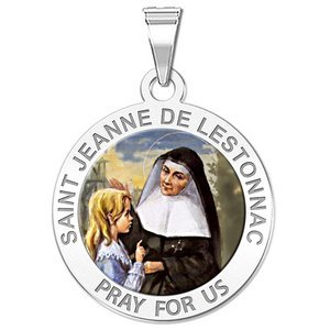 Saint Jeanne De Lestonnac Religious Color Medal    EXCLUSIVE 