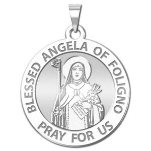 Blessed Angela of Foligno Round Religious Medal  EXCLUSIVE 