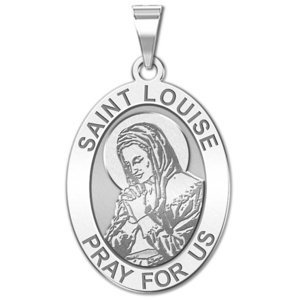 Saint Louise de Marillac OVAL Religious Medal  EXCLUSIVE 