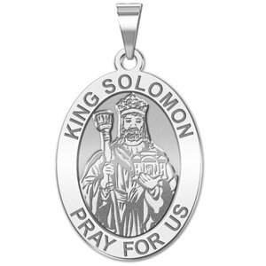 Saint King Solomon Oval Religious Medal   EXCLUSIVE 