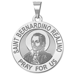 Saint Bernardino Realino  Younger Version  Round Religious Medal  EXCLUSIVE 