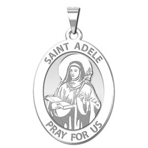 Saint Adele Oval Round Religious Medal    EXCLUSIVE 