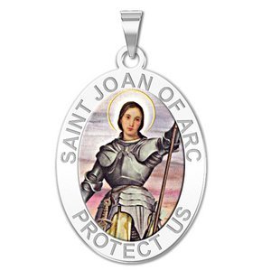 Saint Joan of Arc Religious Medal  color EXCLUSIVE 