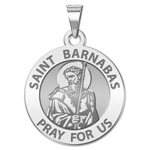Saint Barnabas Round Religious Medal  EXCLUSIVE 