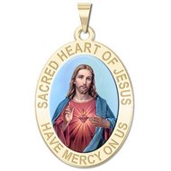 Sacred Heart of Jesus OVAL Medal