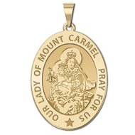 Our Lady of Mount Carmel Medal  OVAL 