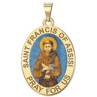Saint Francis of Assisi  OVAL Medal  