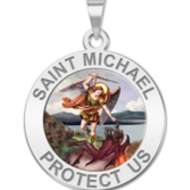 Saint Michael Religious Medal Color EXCLUSIVE