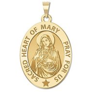 Sacred Heart of Mary OVAL Medal  