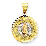 14K Tri-Color Gold My Baptism Pendant