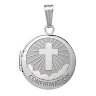 Sterling Silver Round  Picture Confirmation 