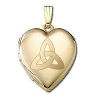 14K Yellow Gold Sweetheart Celtic Knot Locket