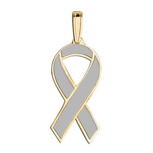 Awareness Ribbon Grey Color Charm