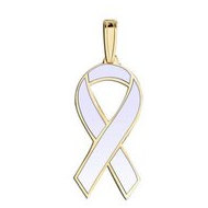 Awareness Ribbon Lavender Color Charm