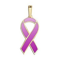 Awareness Ribbon Purple Color Charm