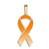 Awareness Ribbon Orange Color Charm
