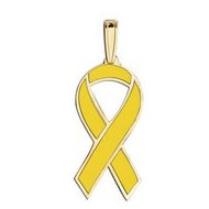 Awareness Ribbon Gold Color Charm