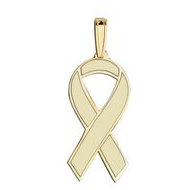 Awareness Ribbon Cream Color Charm