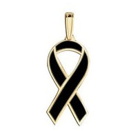 Awareness Ribbon Black Color Charm
