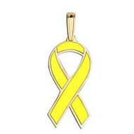 Awareness Ribbon Yellow Color Charm