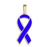 Awareness Ribbon Blue Color Charm