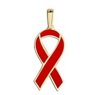 Awareness Ribbon Red Color Charm