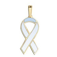 Awareness Ribbon Light Blue Color Charm