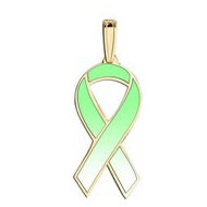 Awareness Ribbon Mint Green Color Charm