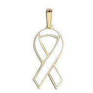 Awaremess Ribbon White Color Charm