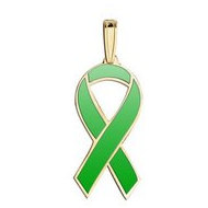 Awareness Ribbon Green Color Charm