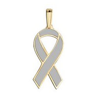 Awareness Ribbon Grey Color Charm